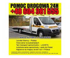 LAWETA NIEMCY HOLOWANIE +48 604 381 555 POMOC DROGOWA 24h NAPRAWA