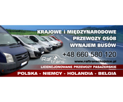 RafTrans Chojnice - przewóz osób i paczek: NIEMCY, HOLANDIA, BELGIA, LUKSEMBURG