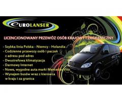 EUROLANSER przewóz osób do Polski i Holandii codziennie. Bez przesiadek